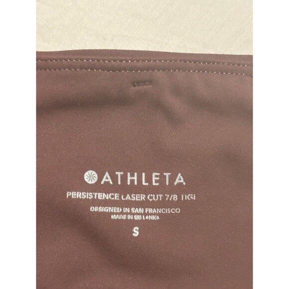 Athleta Persistence Laser Cut Womens‎ S Maroon Leggings - Picture 6 of 13
